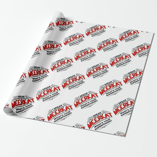 Papier Cadeau Je parle Meerkat (Déroulé)