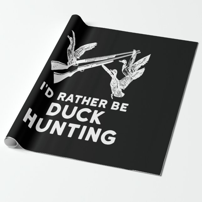 Papier Cadeau Je Préfère Chasse Au Canard Chasse Costume Amoureu (Déroulé)