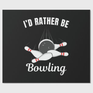 Papier Cadeau Je préférerais jouer au bowling