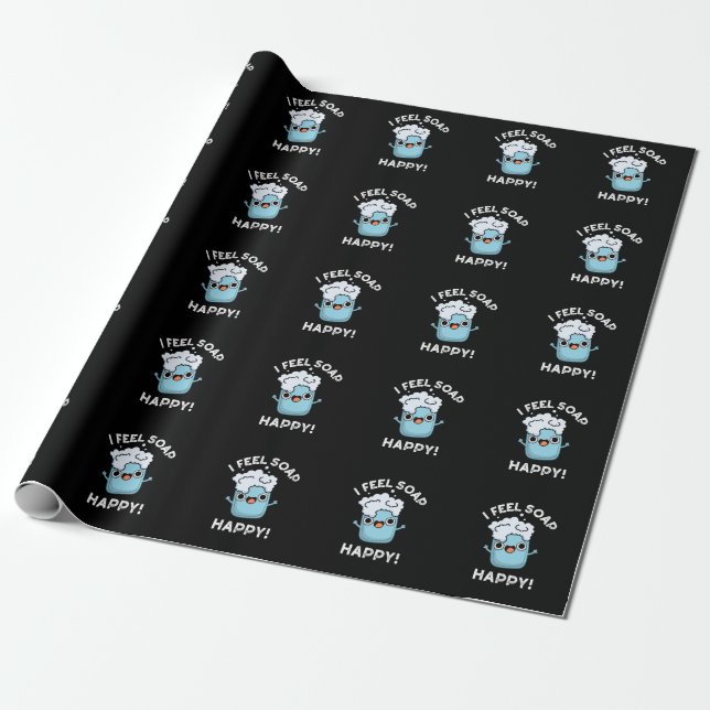 Papier Cadeau Je Sens Du Savon Happy Drôle Joyeux Joyeux Pun de  (Déroulé)