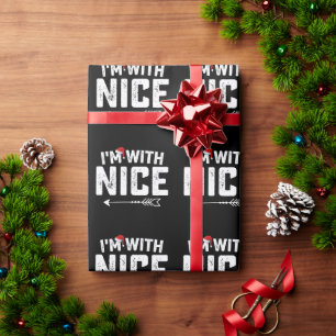 Papier Cadeau Je suis avec la famille des couples de Noël
