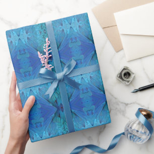Papier Cadeau Je suis bleu - plumes de perroquet, poster de anim