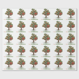 Papier Cadeau Je suis florissant – Arbre Inspirationnel à Croiss