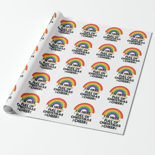 Papier Cadeau Je suis là, je suis queer et je suis plein de joie