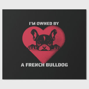 Papier Cadeau Je suis possédé par un bouledogue français