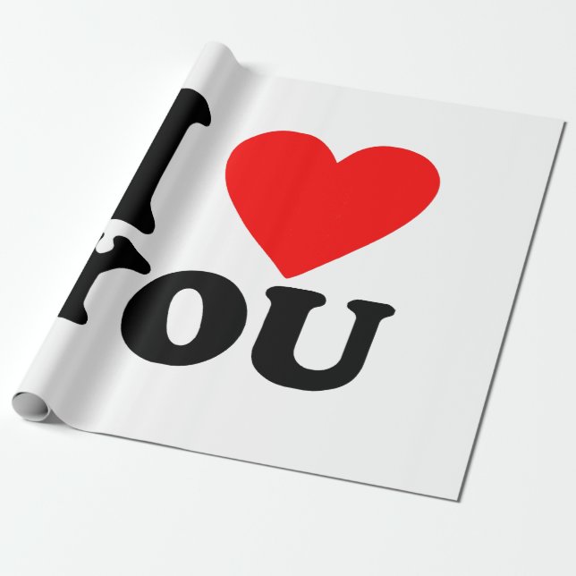 Papier Cadeau Je T'Aime (Déroulé)