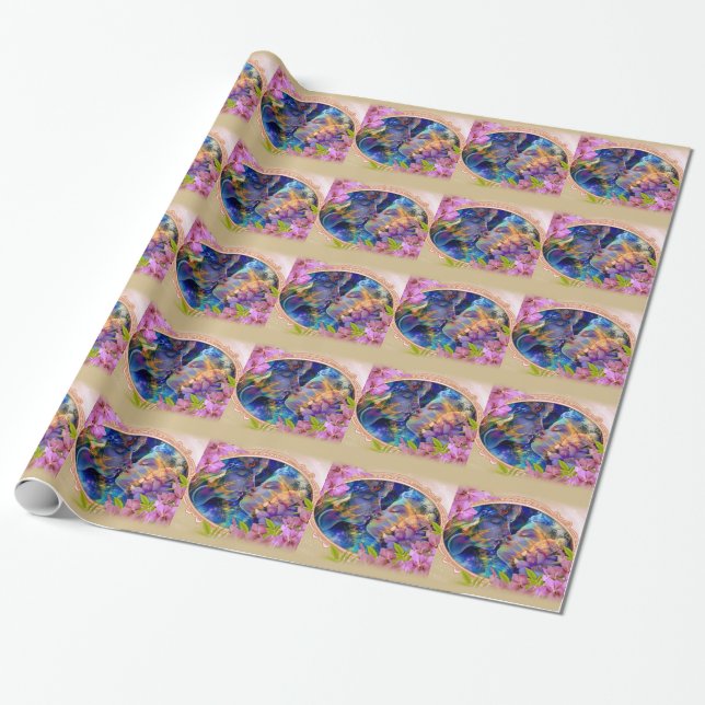 Papier Cadeau Je t'aime (Déroulé)