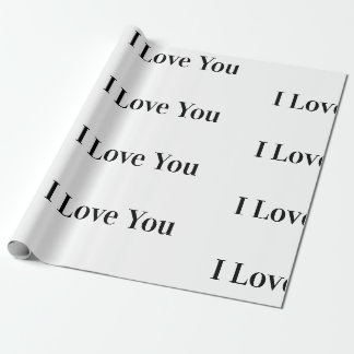 Papier Cadeau Je T'Aime Envelopper Du Papier