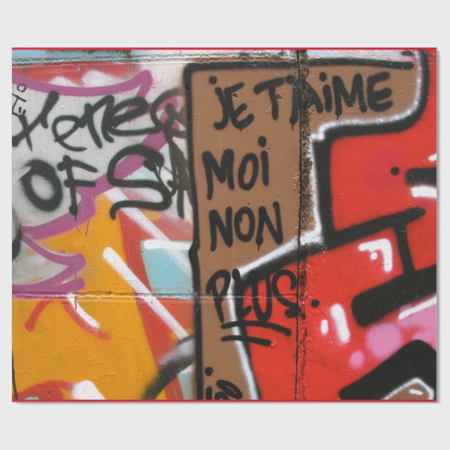 Papier Cadeau Je t'aime non plus (Plat)