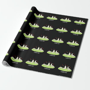 Papier Cadeau Je T'Entends Drôle Larvae Love Pun