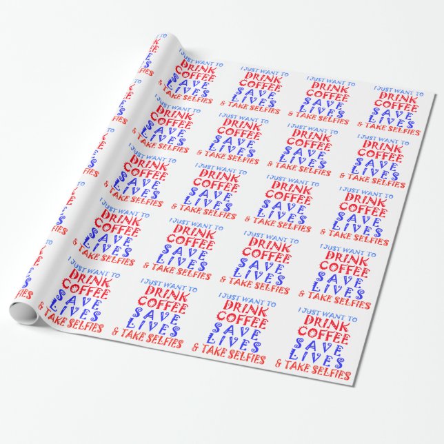 Papier Cadeau Je veux juste boire du café (Déroulé)