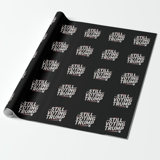 Papier Cadeau Je vote toujours pour Trump American 2024 (Déroulé)