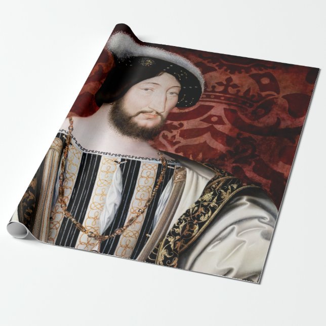 Papier Cadeau Jean Clouet - François Ier, Roi de France (Déroulé)