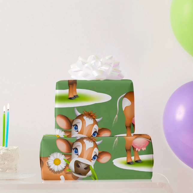 Papier Cadeau Jersey Cow (Créateur téléchargé)