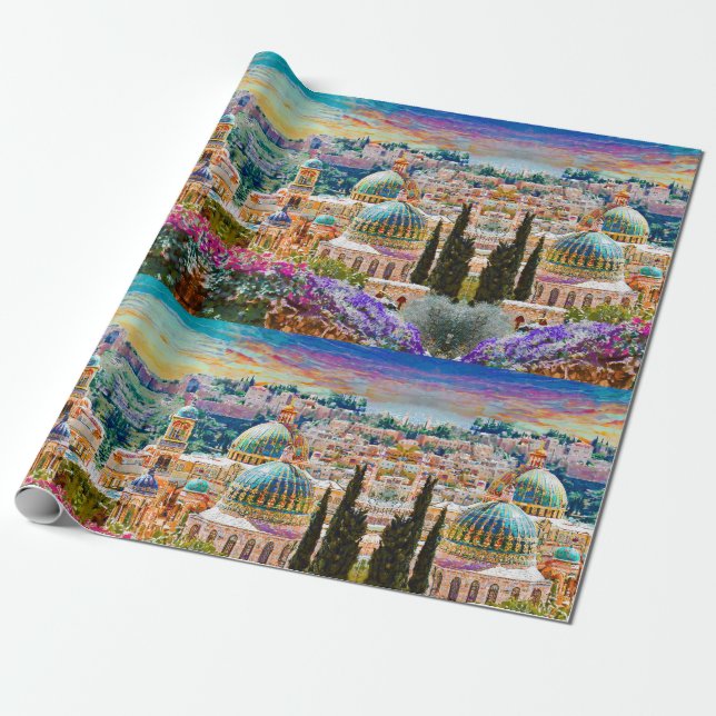Papier Cadeau Jérusalem, La Ville Sainte (Déroulé)