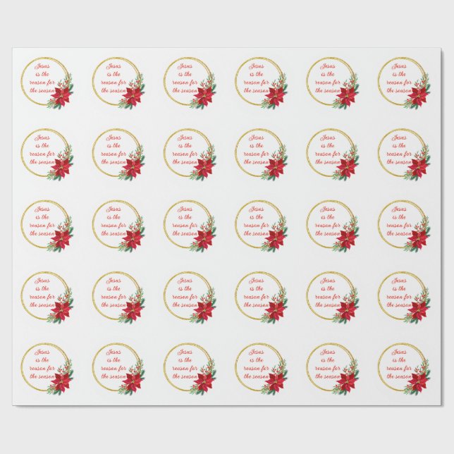 Papier Cadeau Jesus is the Reason for the Season Quote (Plat)