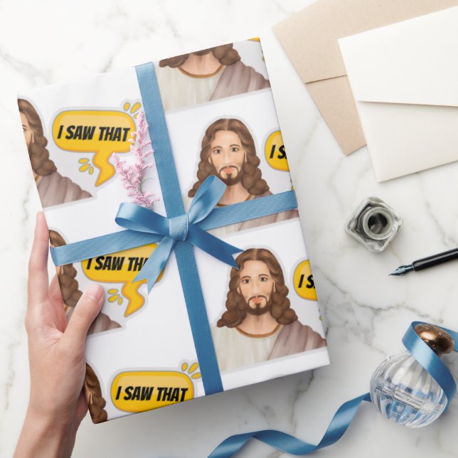 Papier Cadeau Jésus J'Ai Vu Ça (Cadeaux)