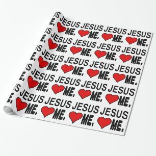 Papier Cadeau Jésus m'aime des cadeaux de Jésus