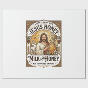 Papier Cadeau Jésus Miel Lait Et Miel Jésus Miel Lait Miel 