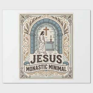 Papier Cadeau Jésus Monastique Minimal Jésus Monastique Minimal 