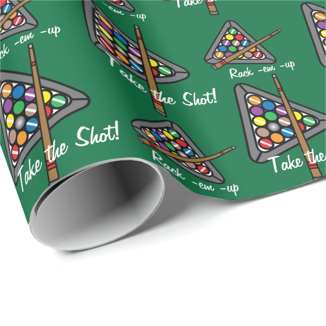 Papier Cadeau Jeu de billard/pool (Coin rond)