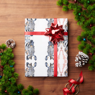 Papier Cadeau Jeu de couleurs de la faune et de la nature Zebra