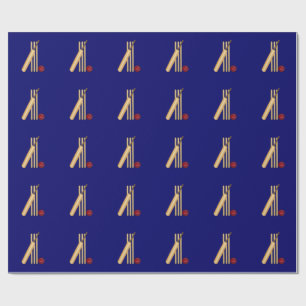 Papier Cadeau Jeu de cricket, batte et balle,