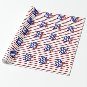 Papier Cadeau Jeu des Amériques de lacrosse
