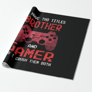 Papier Cadeau Jeux Vidéos Vintages Pour Garçons Frère