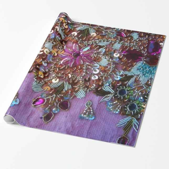 Papier Cadeau Joaillerie brillante et colorée (Déroulé)