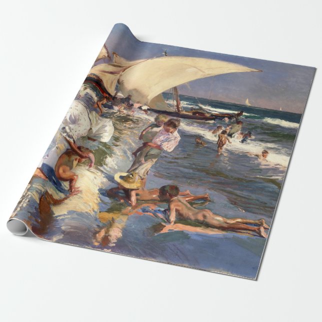 Papier Cadeau Joaquin Sorolla - Valencia Beach by Morning Light (Déroulé)