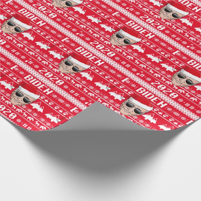 Papier Cadeau Joe Biden 2020 Noël laid (Coin)