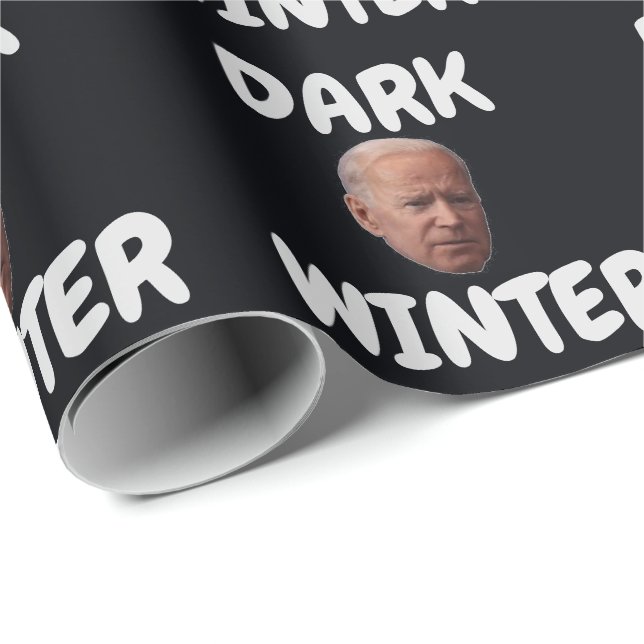 PAPIER CADEAU JOE BIDEN DARK HIVER NOËL LIVRE D'ENVELOPPEMENT DE (Coin rond)