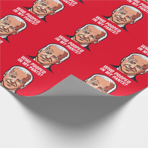 PAPIER CADEAU JOE BIDEN FUNNY QUI A POUSSÉ DANS MES PANIERS EN T
