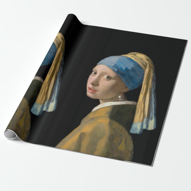 Papier Cadeau Johannes Vermeer - Fille avec une oreille perle (Déroulé)