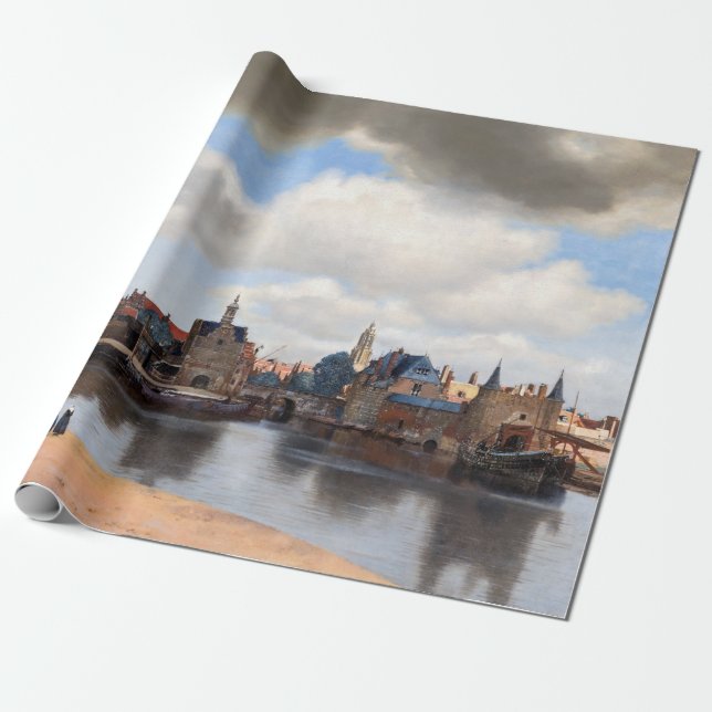 Papier Cadeau Johannes Vermeer - Vue de Delft (Déroulé)