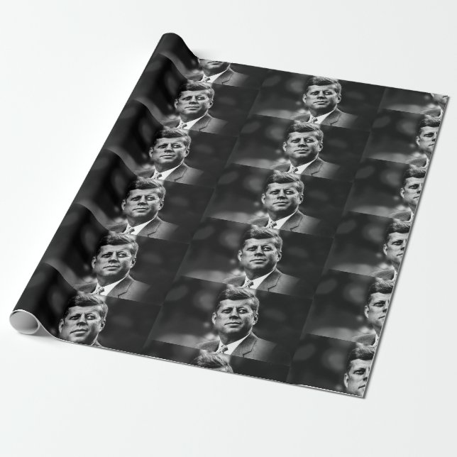Papier Cadeau John F Kennedy Président (Déroulé)