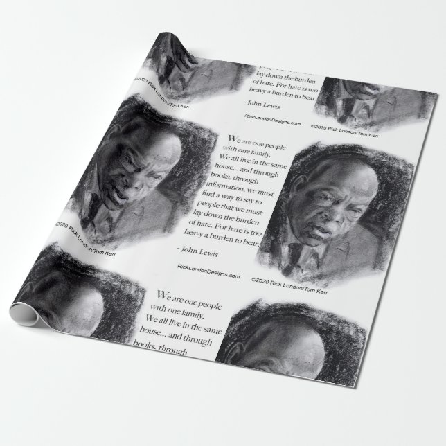 Papier Cadeau John Lewis & Citation beau portrait (Déroulé)
