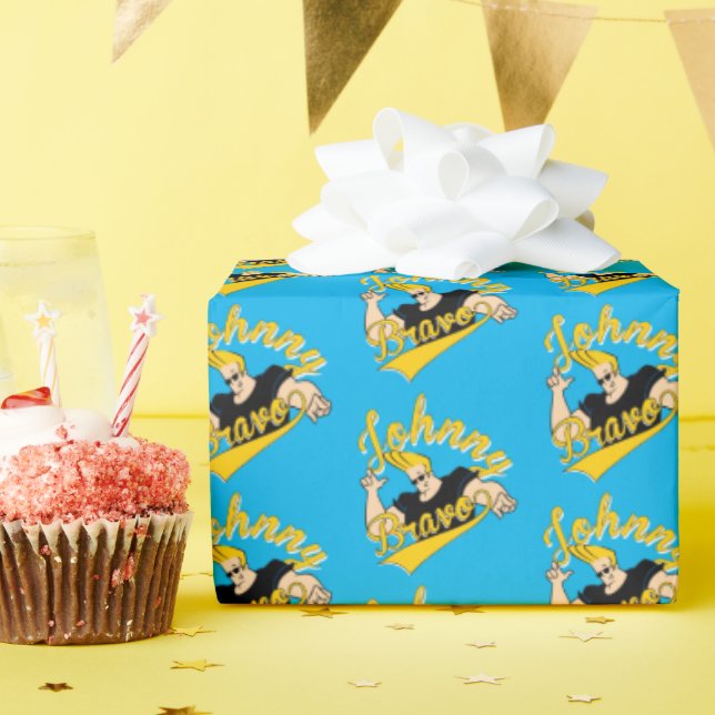 Papier Cadeau Johnny Bravo Graphisme sportif (Fête d'anniversaire)