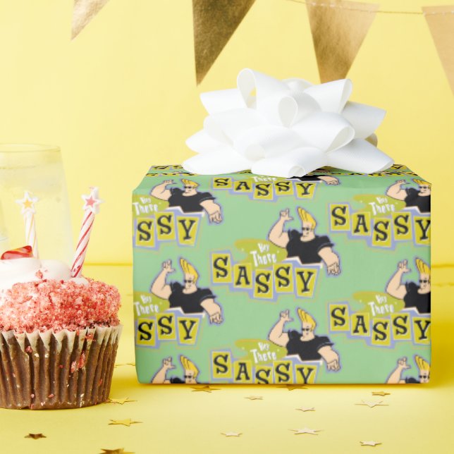 Papier Cadeau Johnny Bravo - Hey There Sassy (Fête d'anniversaire)