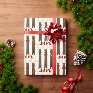 Papier Cadeau Joie aux rennes de Noël
