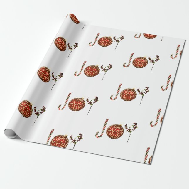 Papier Cadeau Joie personnalisée sucre de canne ornement saint (Déroulé)