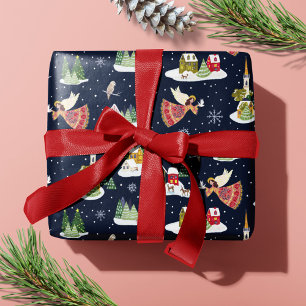 Papier Cadeau Joli ange paix sur terre Noël