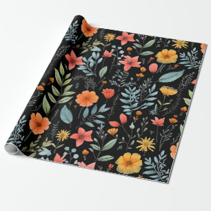 Papier Cadeau Joli Botanique Floral Fleur Nature Verdure