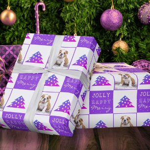Papier Cadeau Joli Chien Chiot Animal Familier Joyeux Arbre de N