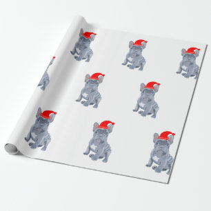 Papier Cadeau Joli chiot Bouledogue Français 