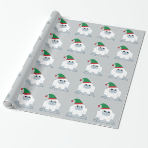 Papier Cadeau Joli elfe de Noël Yeti