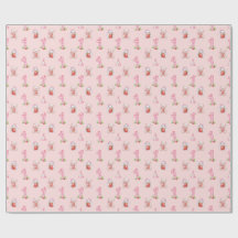 Joli En vichy rose, lapins et ours !