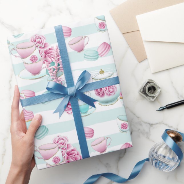 Papier Cadeau Joli enveloppement de thé à fleurs (Cadeaux)