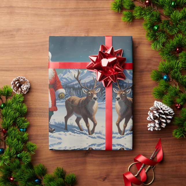 Papier Cadeau Joli festif coloré emballage de Noël (Cadeau de vacances)